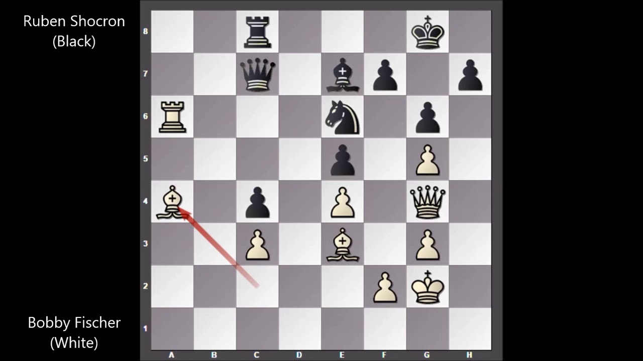 My 60 Memorable Games: Bobby Fischer vs Ruben Shocron (1959) #25