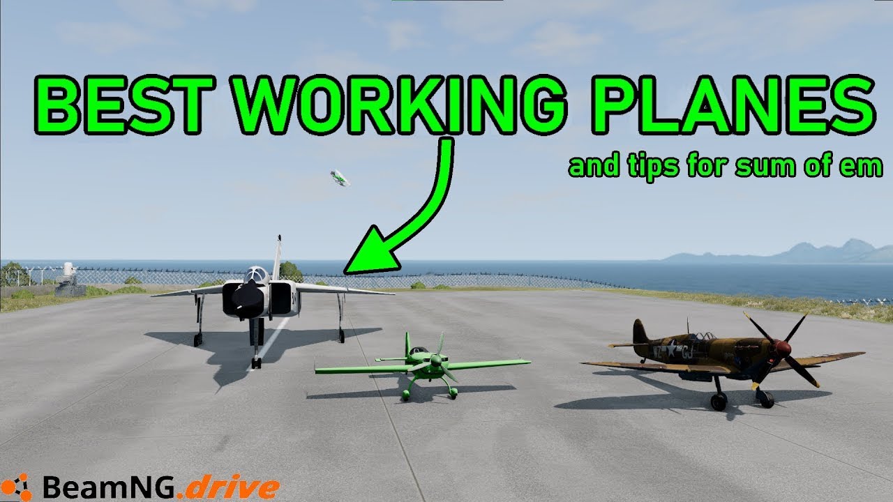 the BEST WORKING BeamNG AIRCRAFT Compilation / mod review (and tips for em)