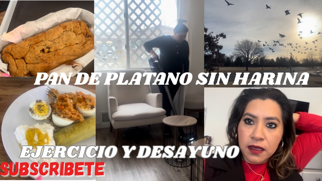 ME FUI al parque a caminar 🥶 RECETA PAN DE platano 🍌 sin harina