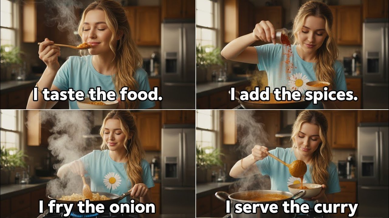 Learn English in the Kitchen! 🥘 40 Easy  Daily Phrases for Beginners