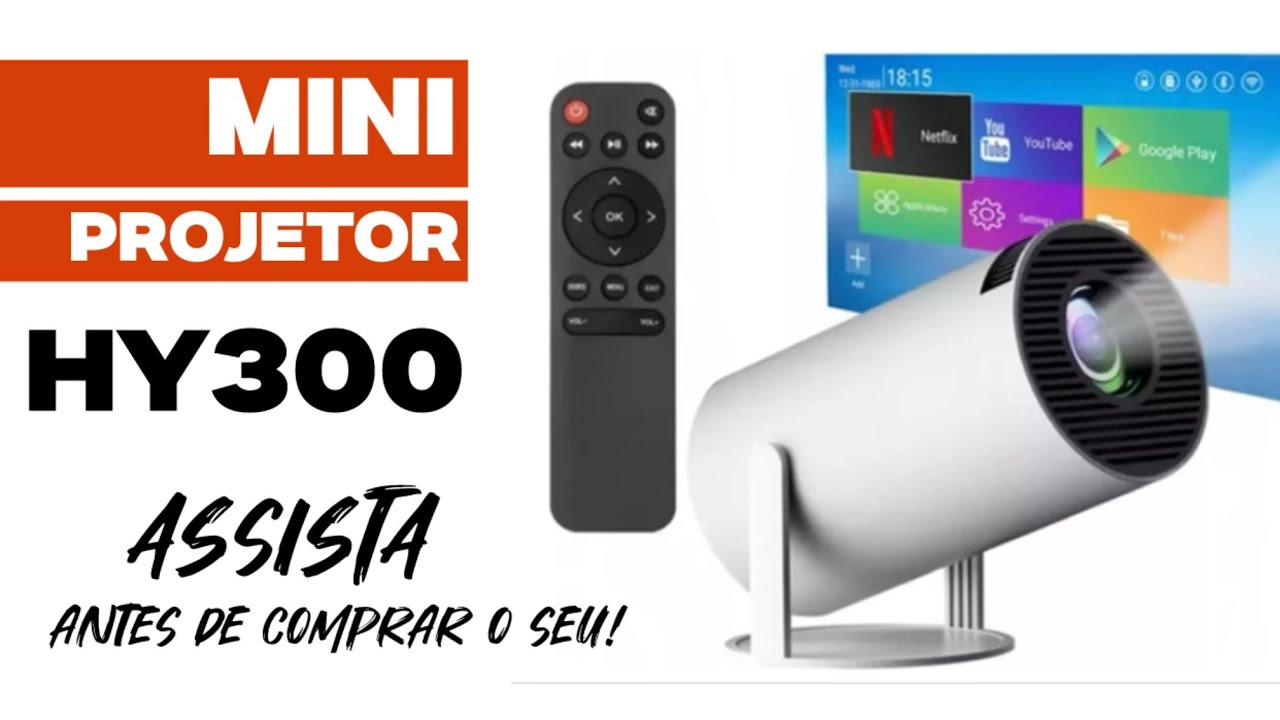 CINEMA em CASA pagando POUCO! MINI PROJETOR HY300 versão 2024! #projetorbarato #projetor