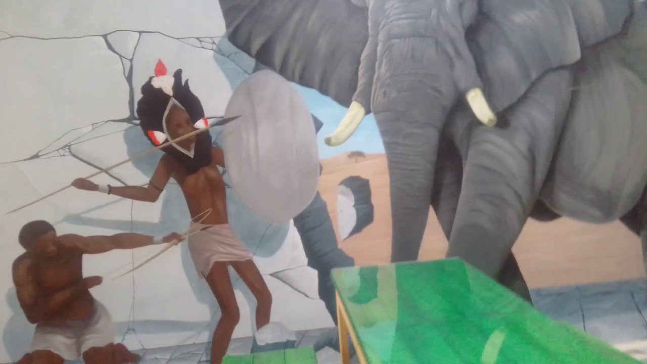 Lukis dinding mural 3D
