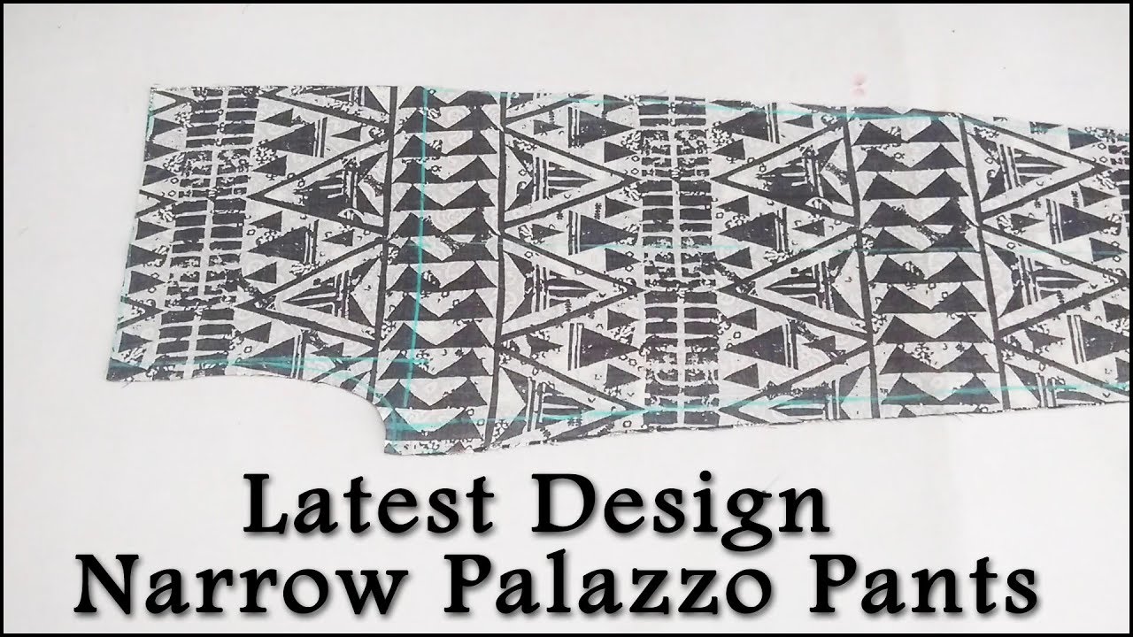 Latest  Design Narrow Palazzo Pants | Narrow Palazzo Pant Cutting & Stitching