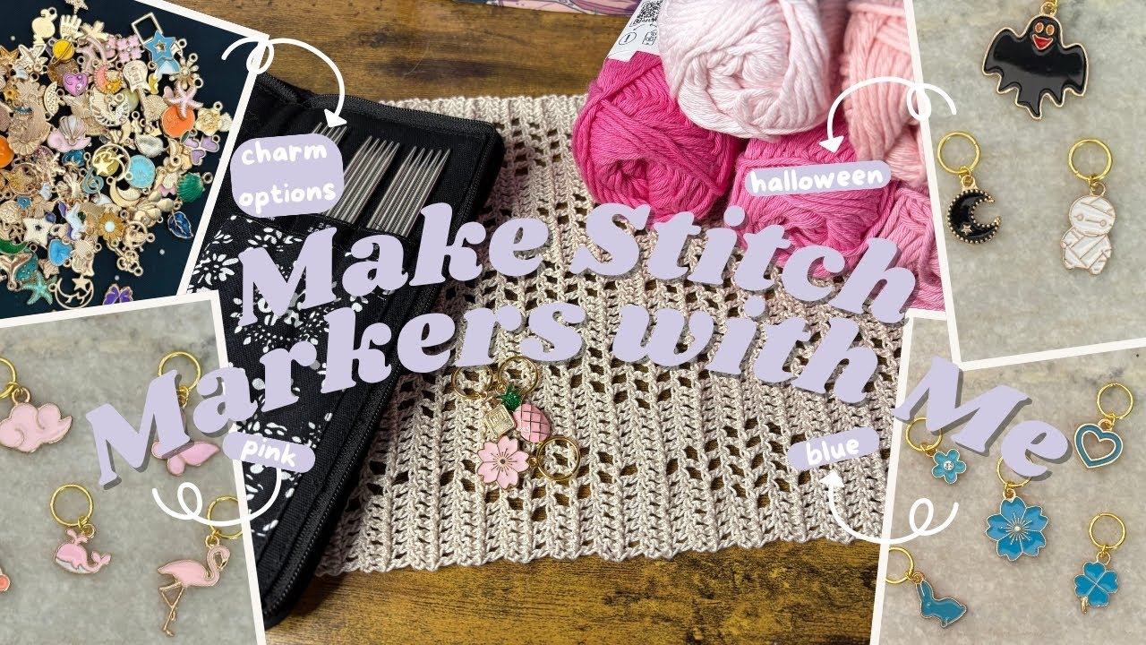 Real time craft with me 🧵 Making stitch markers for my etsy shop 🌸