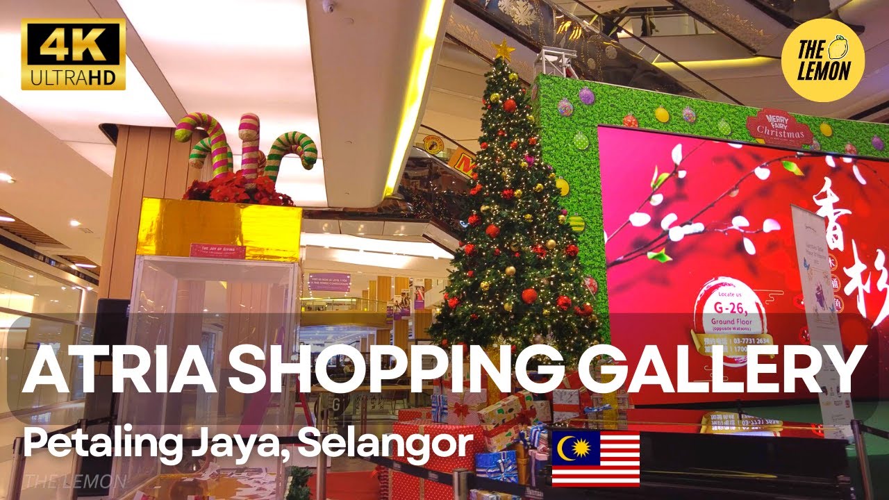 Atria Shopping Gallery Walking Tour | Shopping Mall Christmas Decor 2022 | Petaling Jaya [4k HDR]