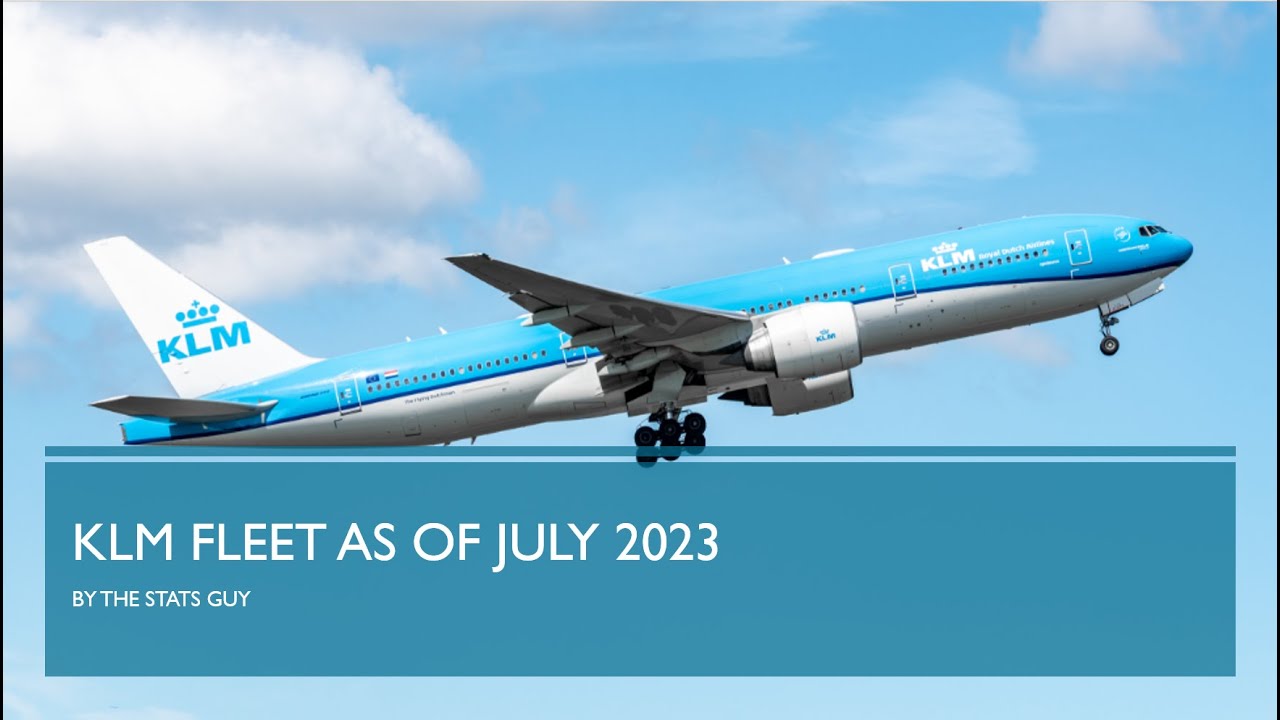 KLM Fleet as of July 2023
