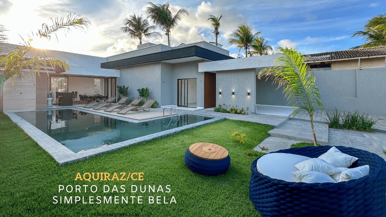 DELÍCIA DE CASA PLANA A 250M DO MAR! NO PORTO DAS DUNAS, PERTO DO BEACH PARK, PISCINA, DECK GOURMET.