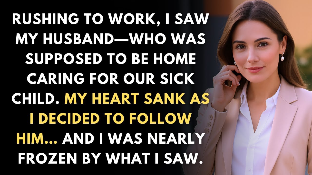 Rushing to Work, I Saw My Husband—He Was Supposed to Be Home With Our Sick Child, So I Followed Him