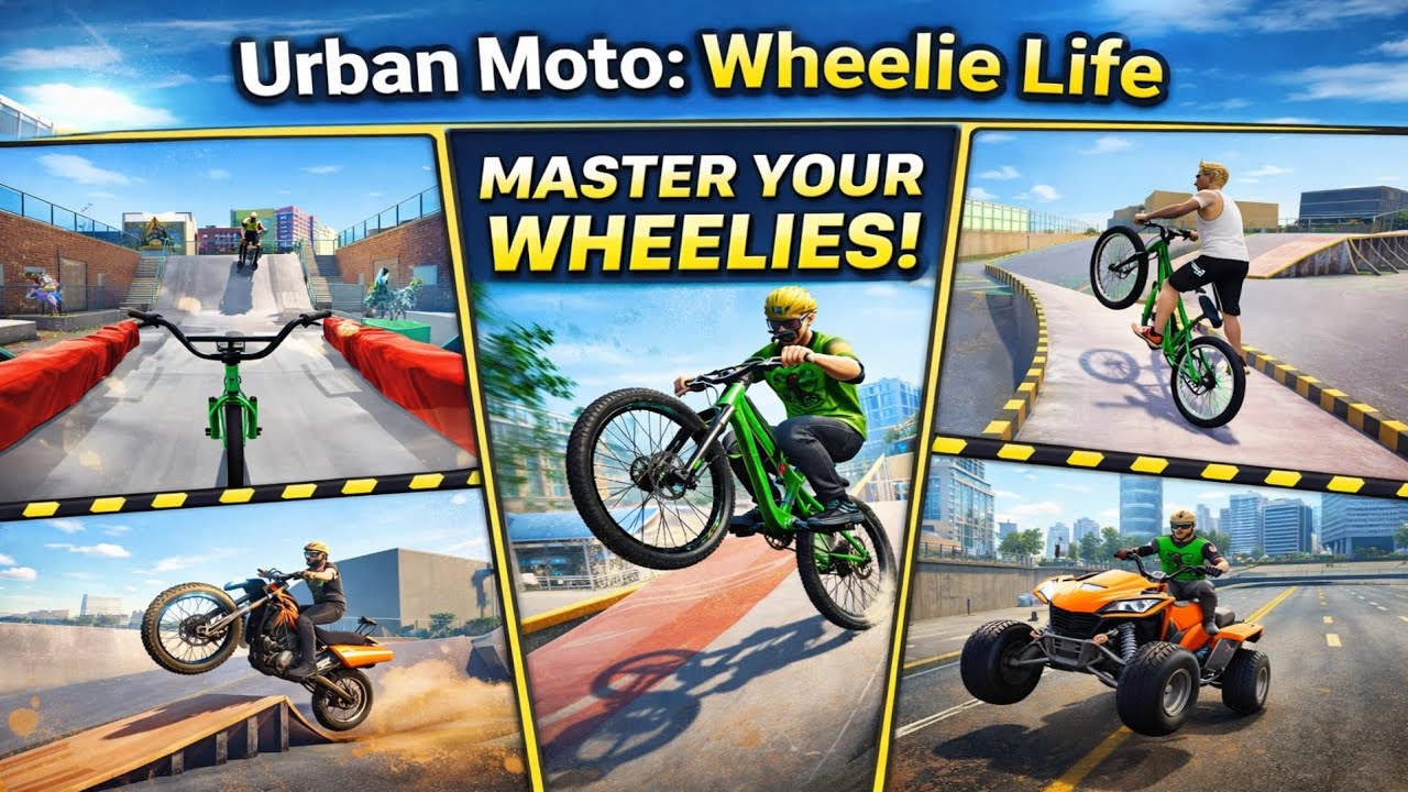 Urban Moto: Wheelie Life Gameplay | Crazy Wheelies & Urban Stunts