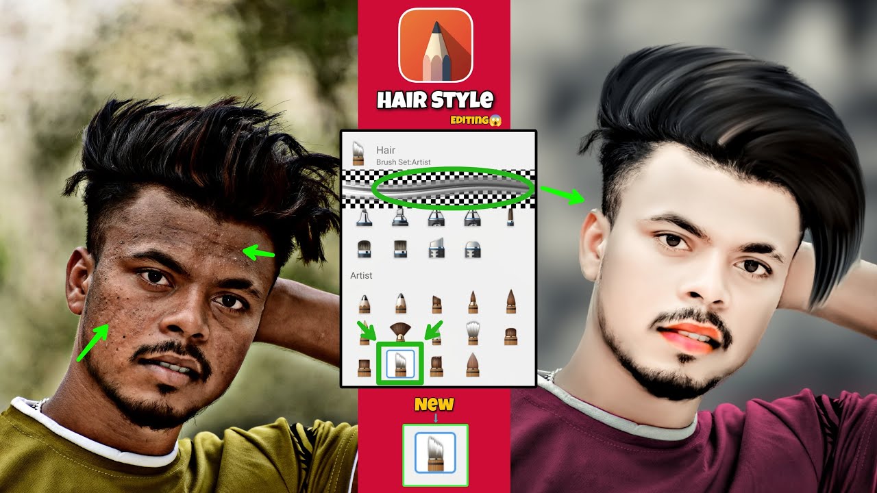 New Trending Hair Editing Autodesk Sketchbook | Sketchbook Hair Style Editing Kaise kare 2023