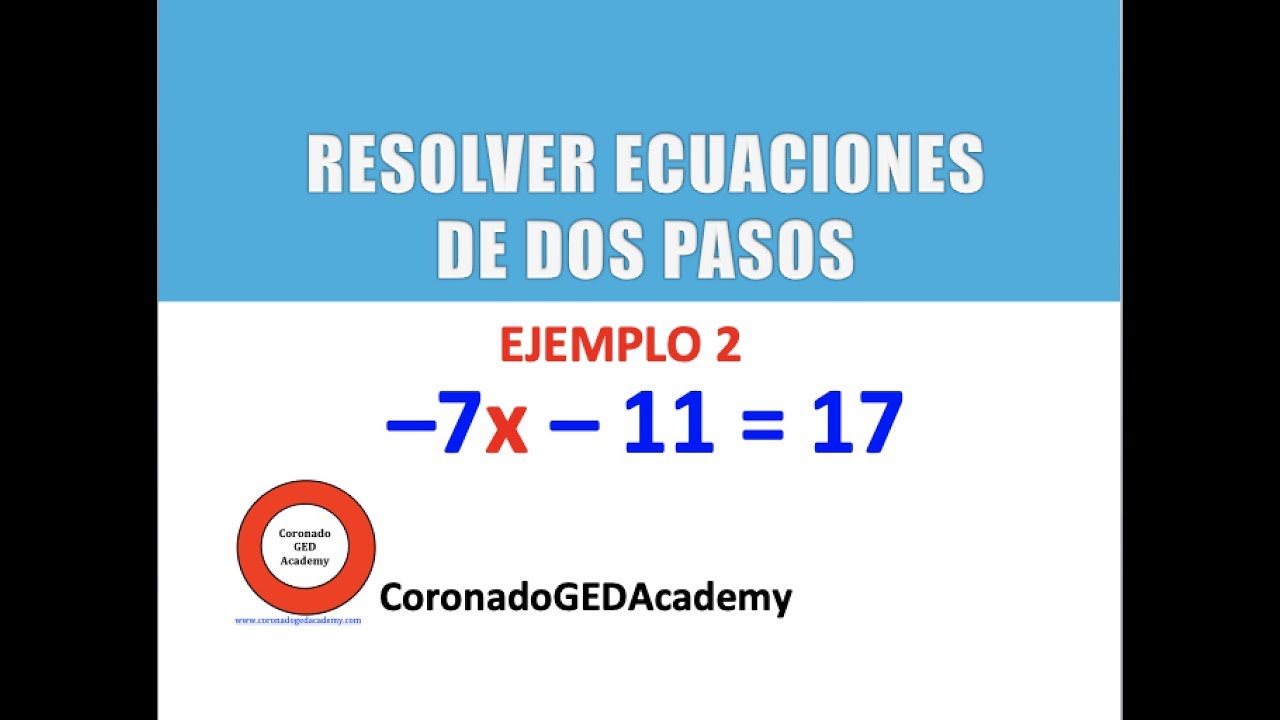 Resolver ecuaciones de dos pasos