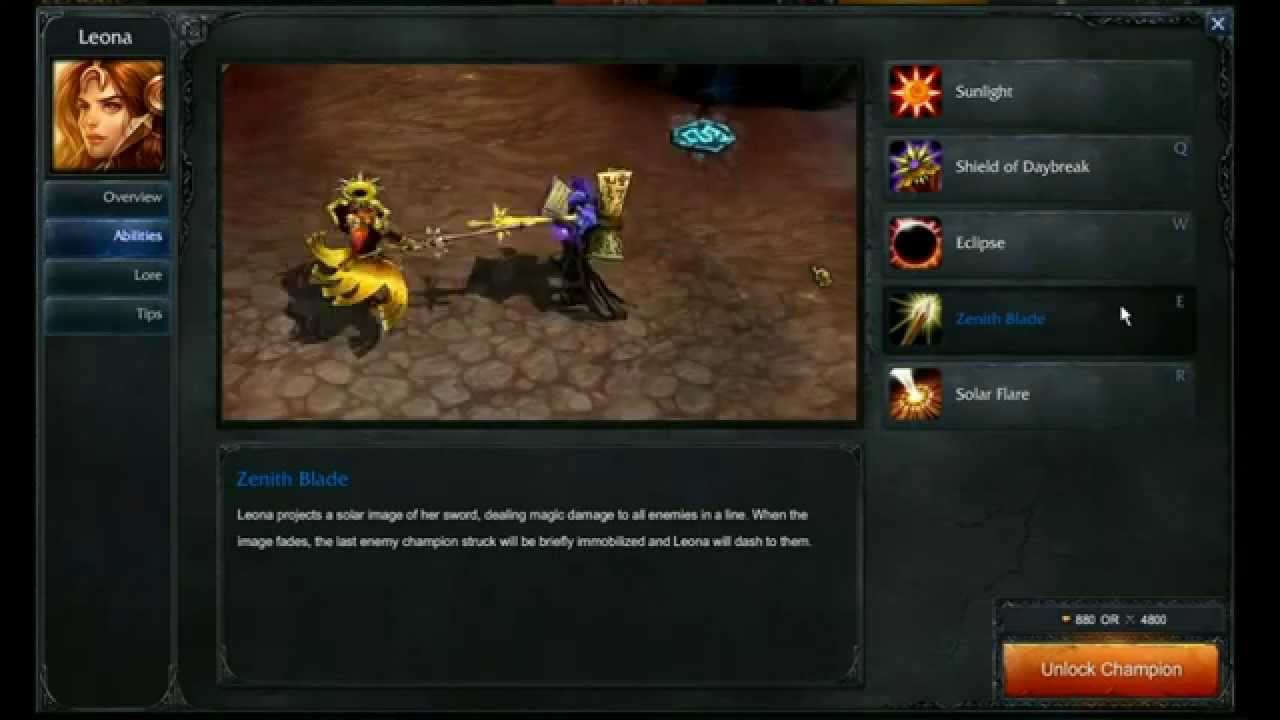 Leona abilities - League of Legends