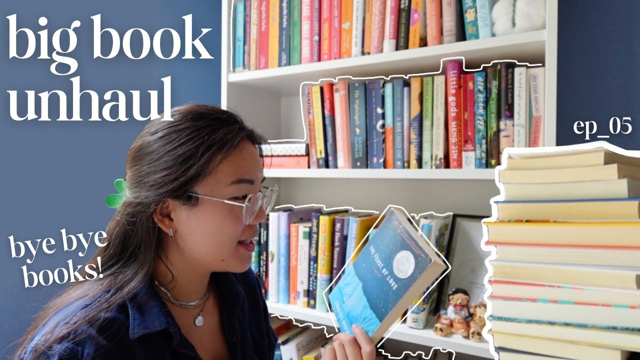 unhaul my bookshelves 🧼 big book unhaul to destress - episode 5