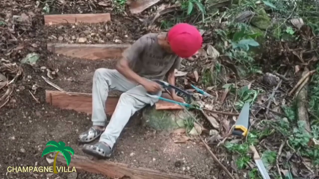 Building 1000 steps up in the mountain at Champagne Villa #jamaica 