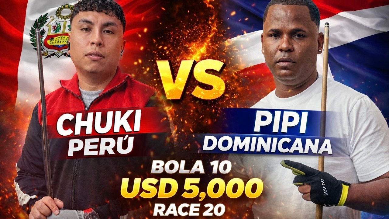 CHUKI PERU VS PIPI AZUA JUEGO DE BILLAR INTERNACIONAL