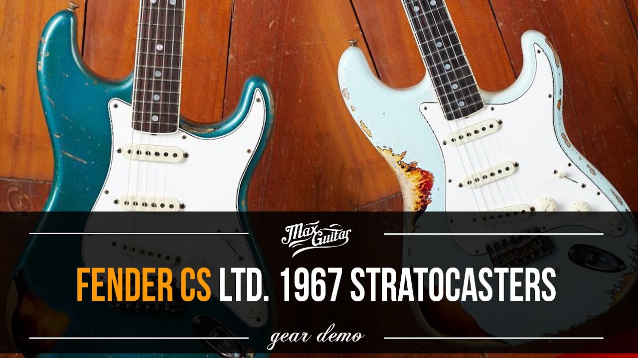These two Strats are INSANE!! Fender Custom Shop 1967 Stratocasters with matching headstocks!