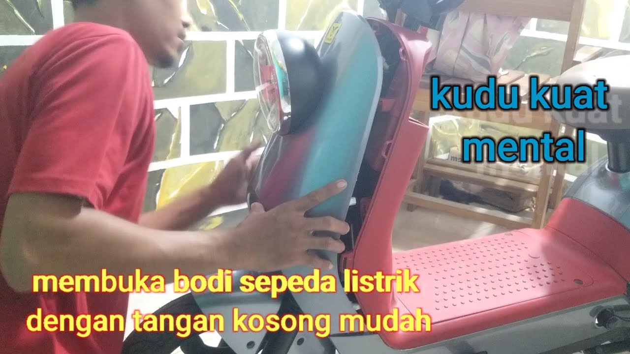 cara membuka bodi sepeda listrik u winfly dengan mudah