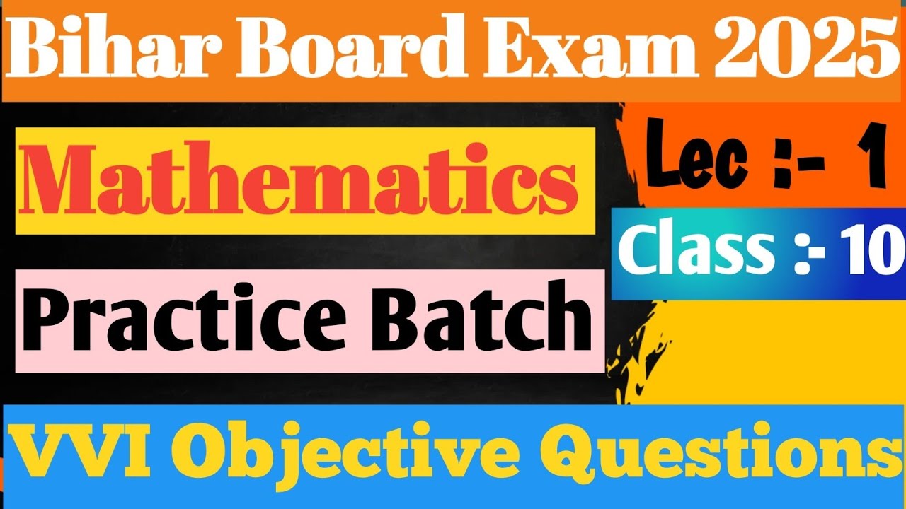 Maths vvi objective class 10th 2026 . practice batch 1.0 . lecture 1 # viral 