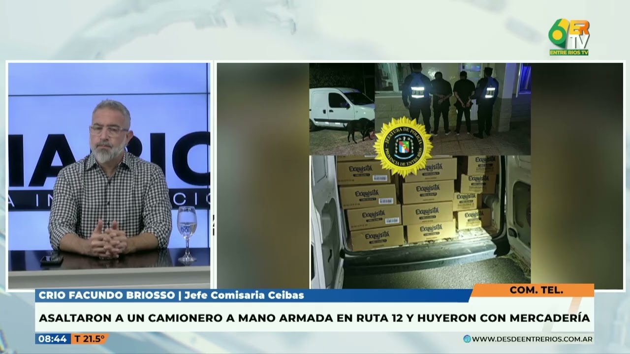 Crio Facundo Briosso - Asaltaron a un camionero a mano armada en ruta 12 y fueron capturados