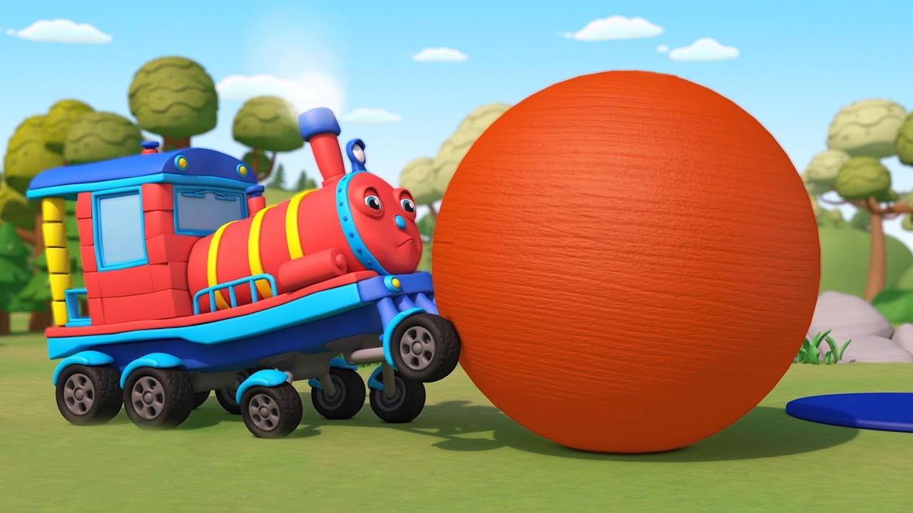 Развивающее видео — раннее развитие ребенка — типы фигур — геометрические фигуры для детей — Паровоз