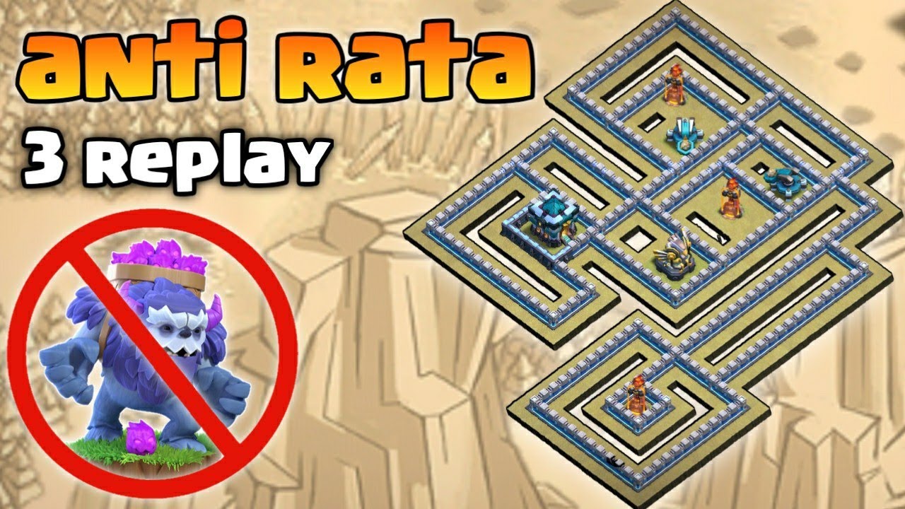 NEW BASE TH 13 anti 2 & 3 STAR |  WAR BASE |  3 replays proof with link | part 1