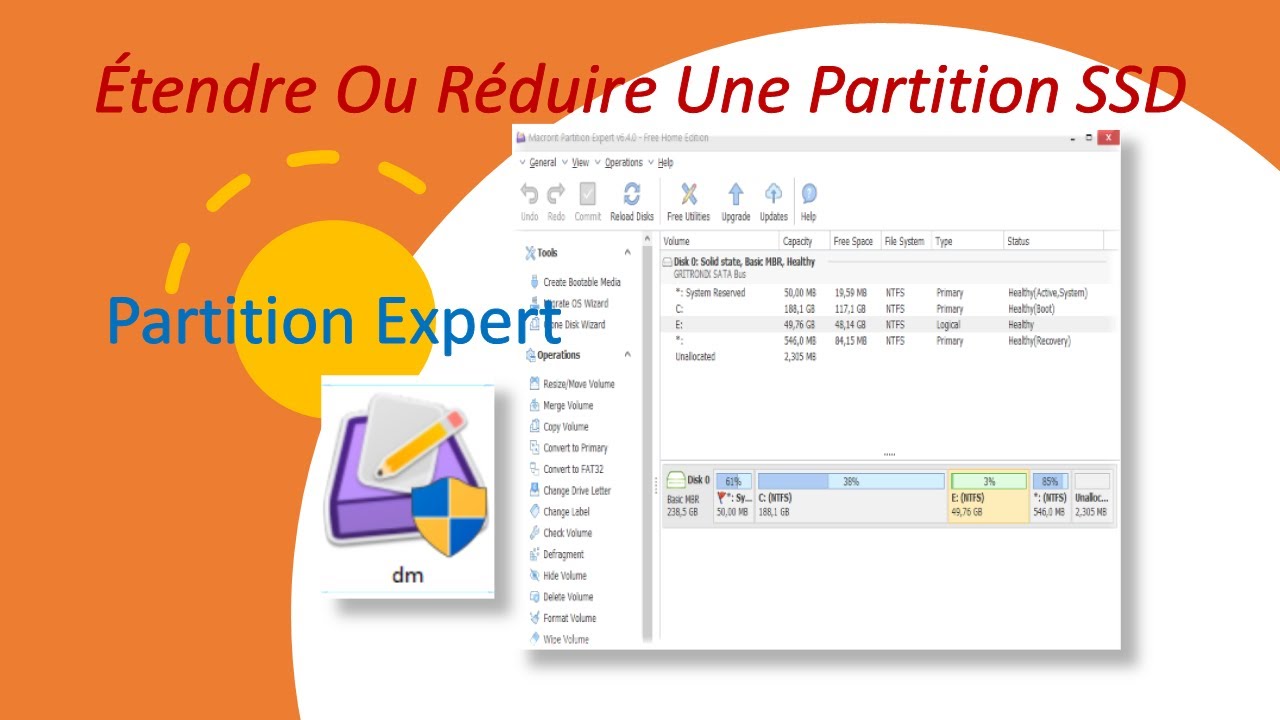 how to Extend or Shrink a Partition on SSD