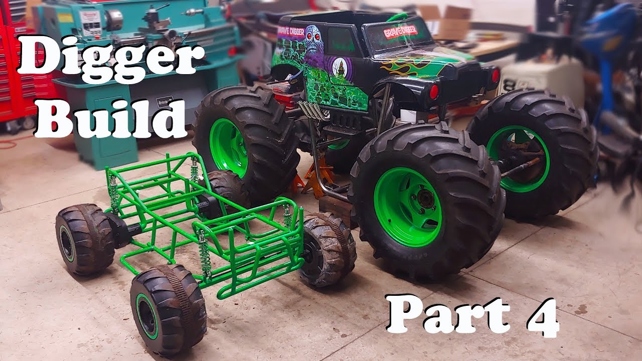 Мини-кастомный полноприводный Grave Digger Monster Truck, модифицированный Powerwheels, часть 4