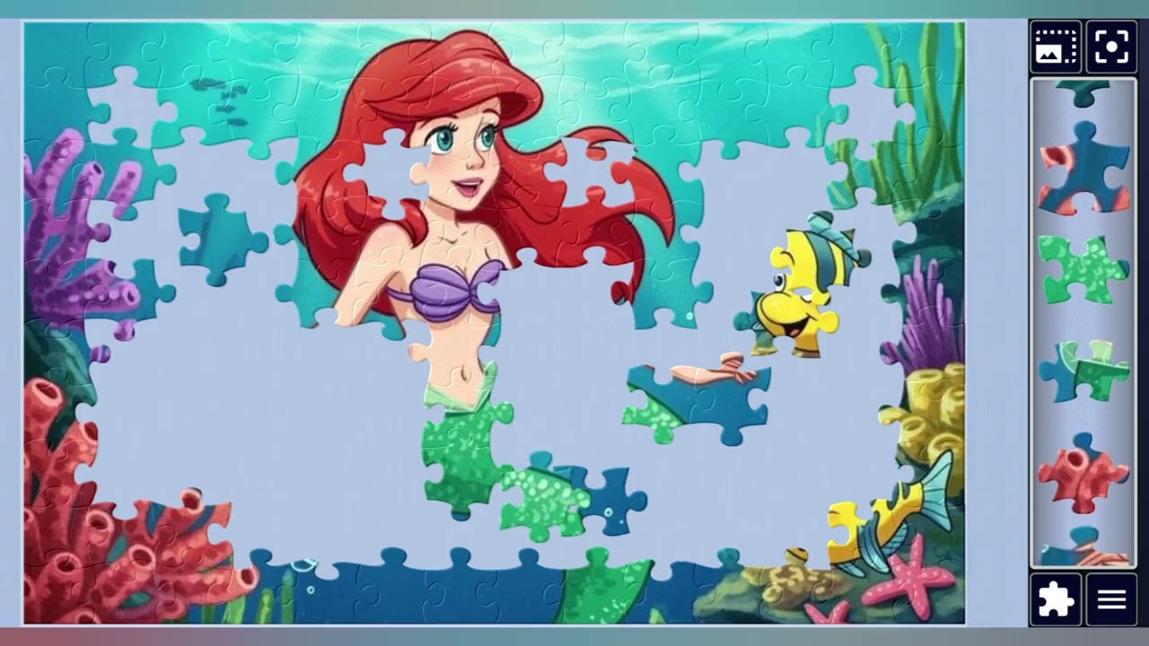 Ariel & Flounder:Underwater Adventure🧜‍♀️🎀🐚🐠🌊✨️🪄//jugsaw puzzles🧩//jigsaw puzzles journey🧩🧩//