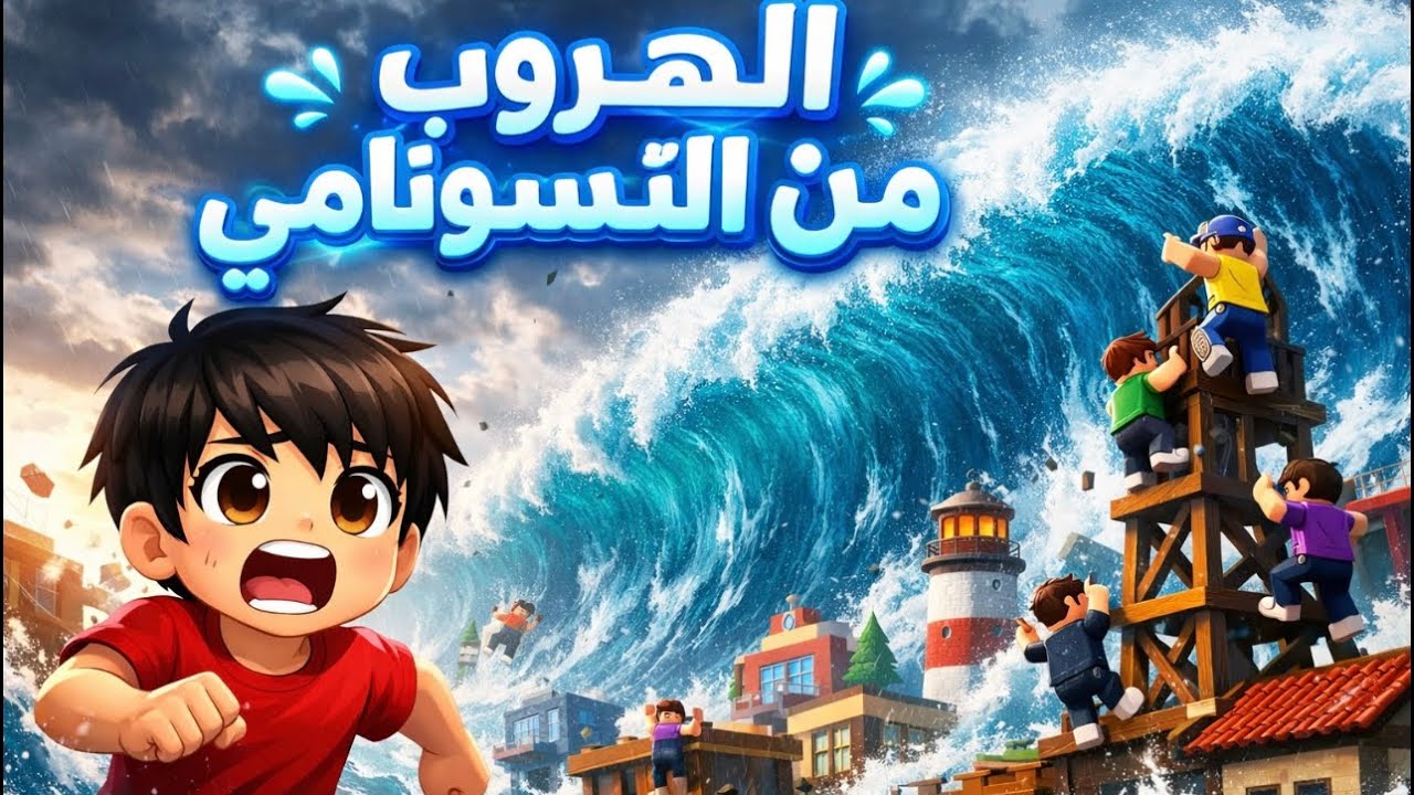 Roblox  لعبت ماب الهروب من التسونامي