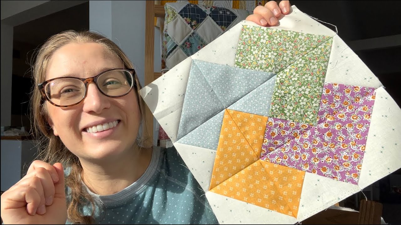 Card trick quilt block tutorial- 2023 Scrappy Sampler- Block 12