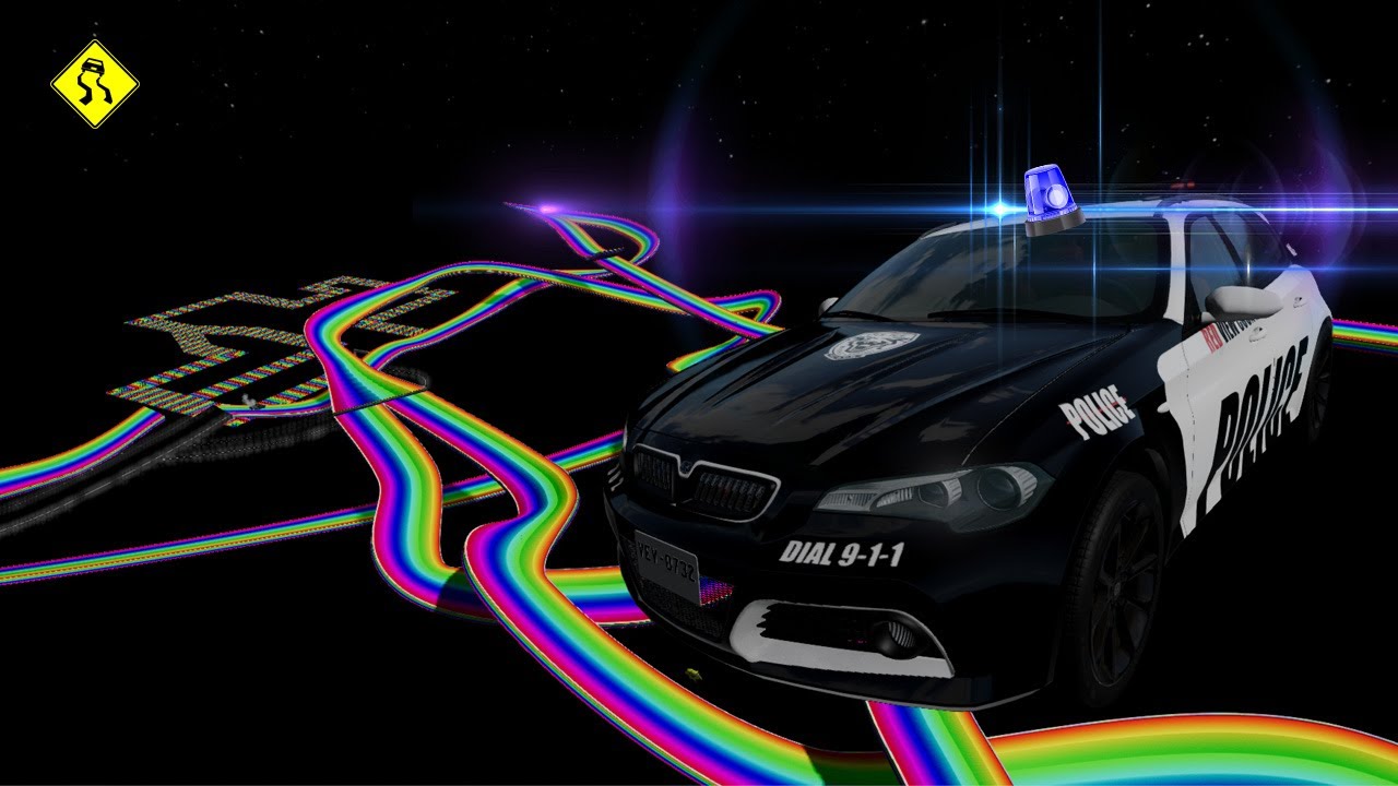 Funny Cars VS Rainbow road | beamng drive crashes | CAR VS