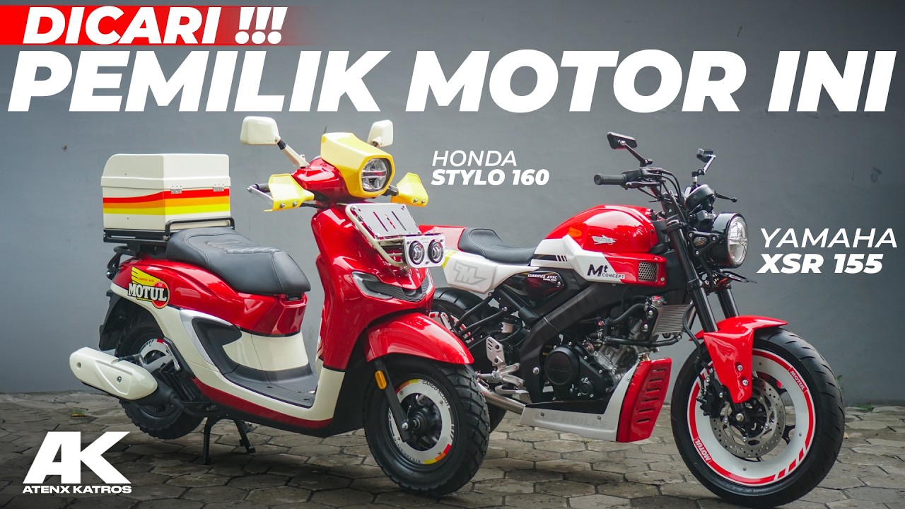 DICARI PEMILIKNYA‼️Motor Custom Honda Stylo 160 & Yamaha XSR 155 dr Atenx Katros &@Motul Indonesia