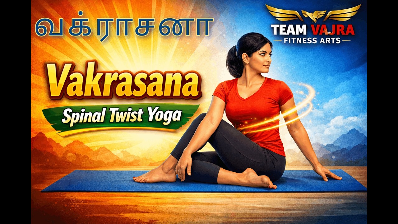 வக்ராசனா | VAKRASANA | முதுகுவலி & ஜீரண பிரச்சனைக்கு எளிய தீர்வு   #vakrasana #வக்ராசனா
