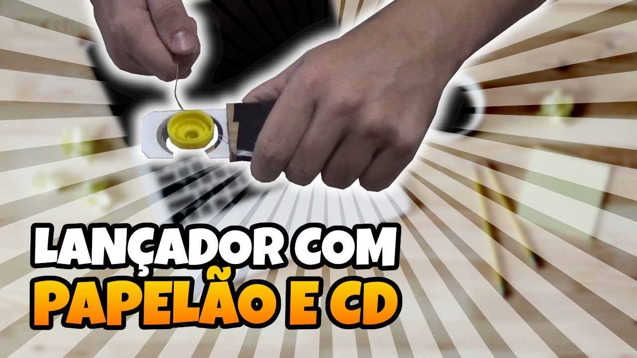 COMO FAZER LANÇADOR DE BEYBLADE CASEIRA COM 
