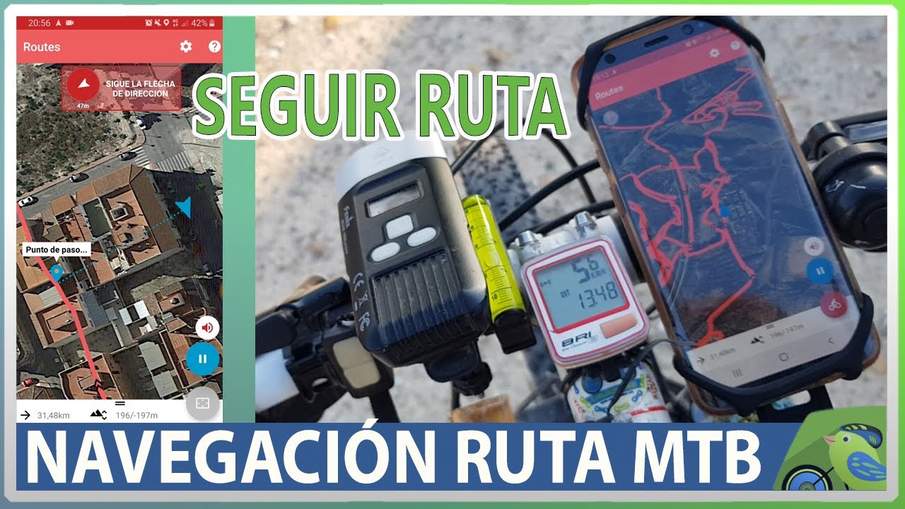 Cómo seguir ruta ciclismo montaña con App gratuita y el móvil