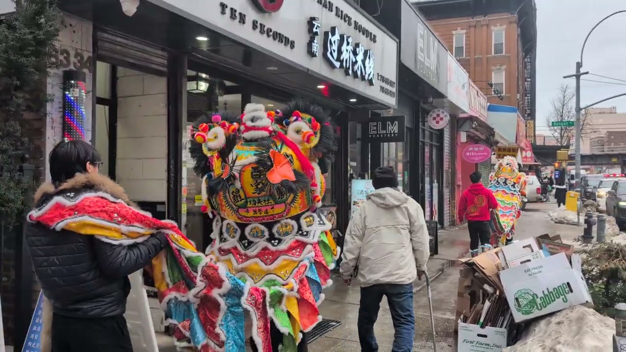 Early Quick Lion Dance Costume's Chinese Lunar New Year Rumble