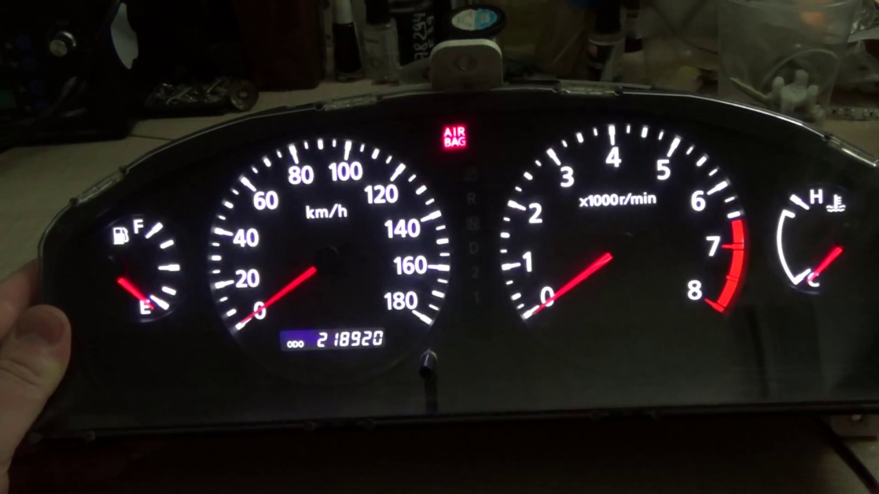 Пересвет приборной панели Nissan Sunny (FB15) DEMO