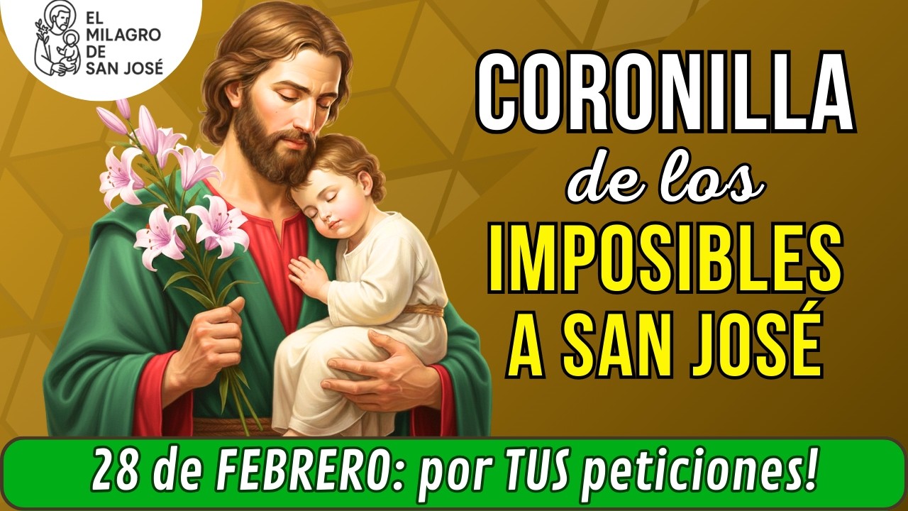 🙏CORONILLA DE LOS IMPOSIBLES A SAN JOSE Oraci&oacute;n s&aacute;bado 28 de febrero de 2026 Intercede por ti hoy!