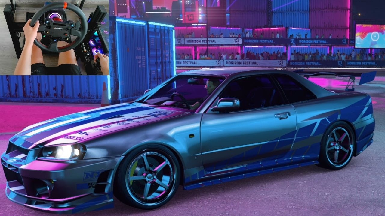 Nissan Skyline GT-R R34. Fast And Furious. Forza Horizon 5. Simagic EVO