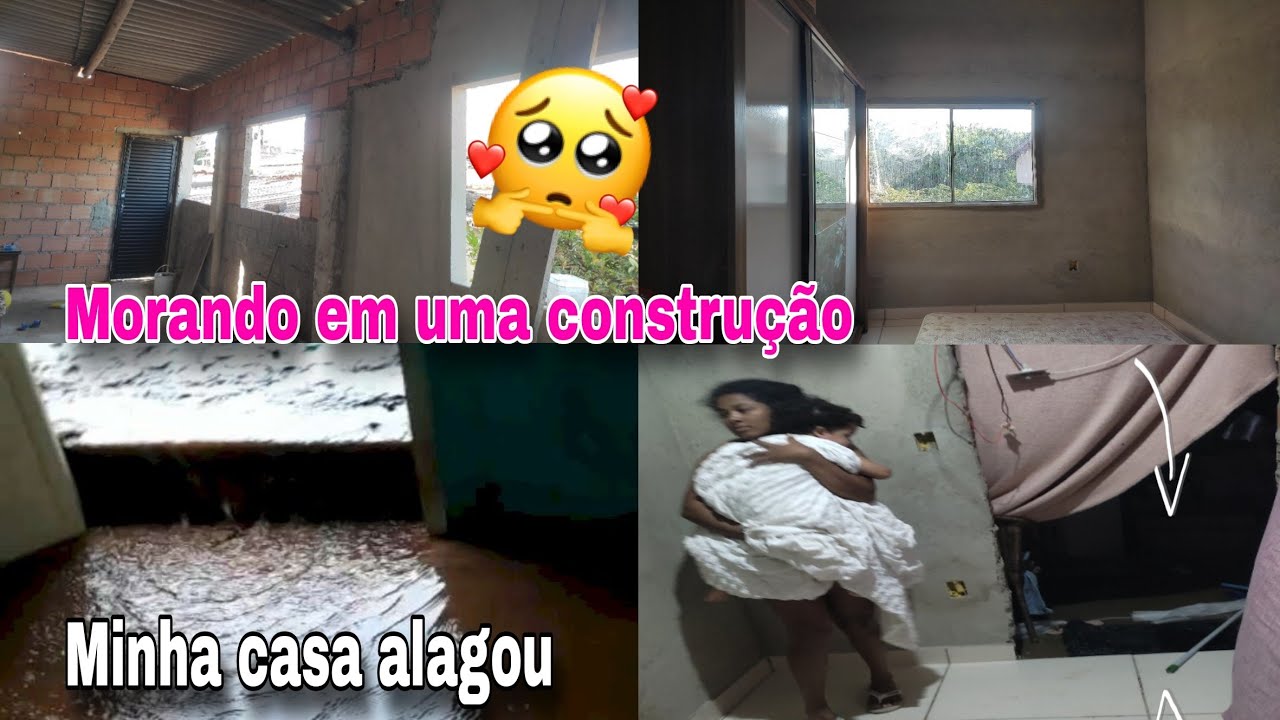 CHOVEU E MOLHOU MINHA CASA TODA 🥺// COMO ESTÁ A OBRA 🏗️