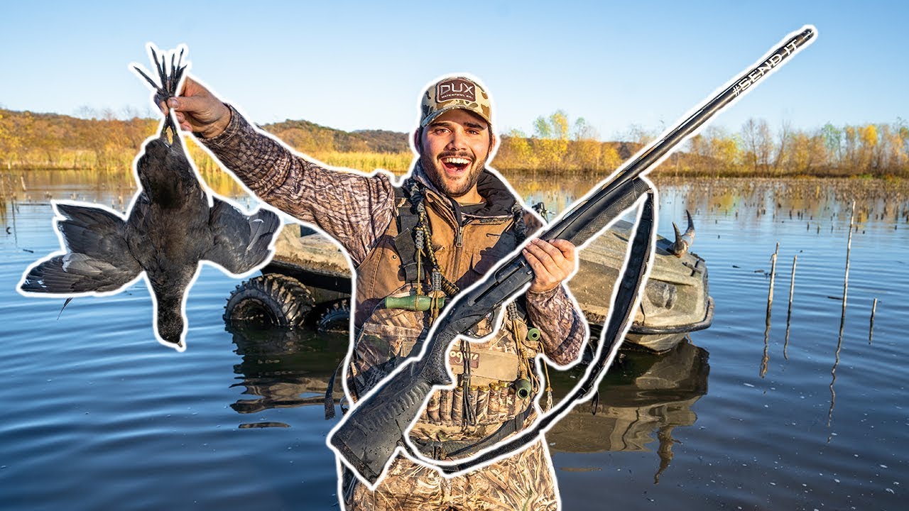 FLOODED Farm COOT Duck Hunting Challenge (CATCH CLEAN COOK)
