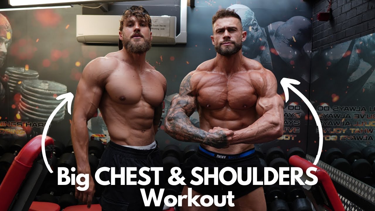 Intense Chest and Shoulder Workout - Strength and Definition Training | 4 Weeks Until I Compete