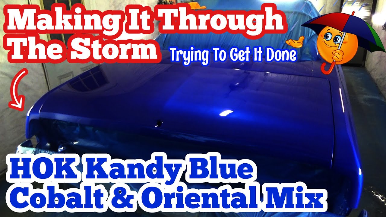Как сделать покраску Candy Paint на автомобиле CUSTOM HOK KANDY COBALT ORIENTAL BLUE MIX Chevy Ca...