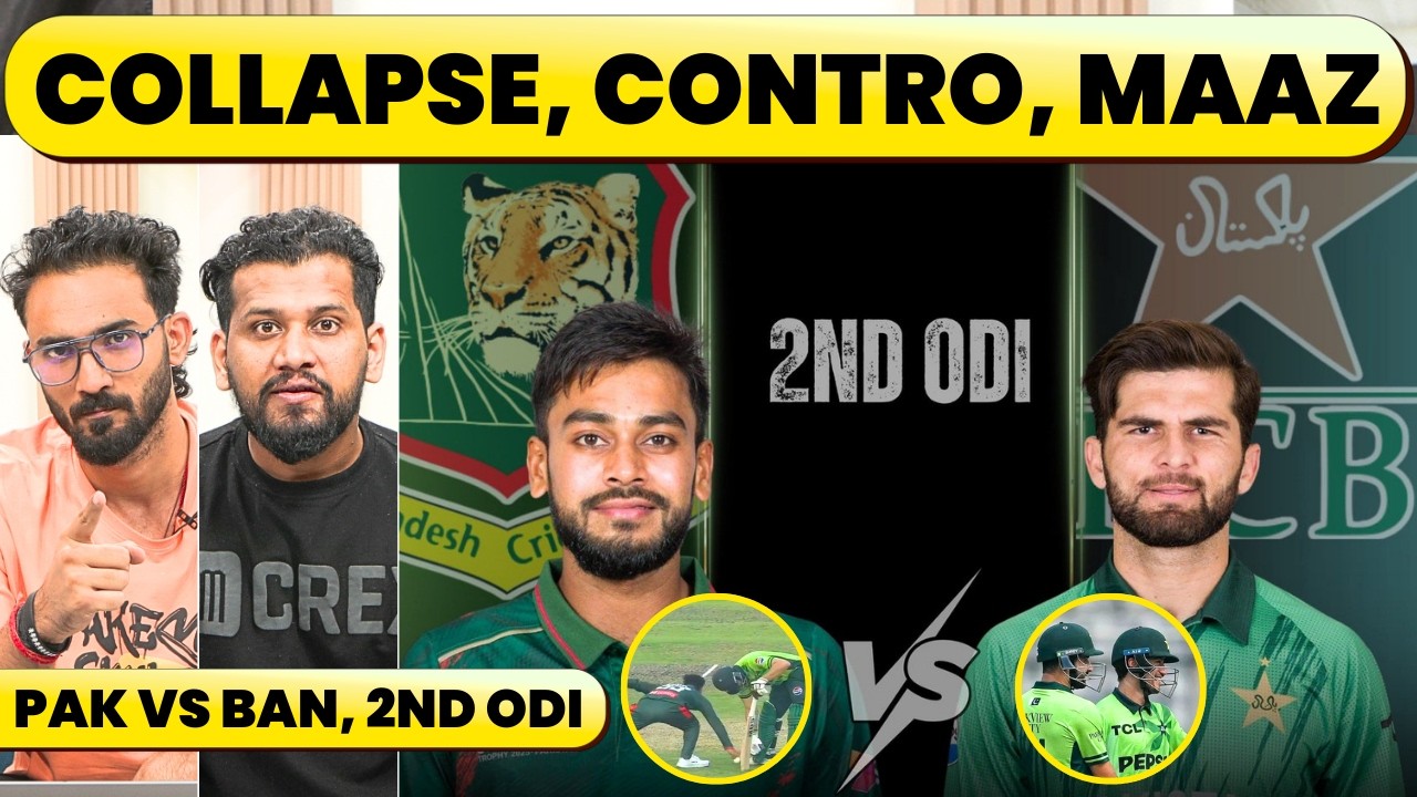 🔴PAKISTAN VS BANGLADESH: MAAZ SADAQAT SHINES, AGHA RUN OUT CONTRO, COLLAPSE 231/3 TO 274 ALL OUT