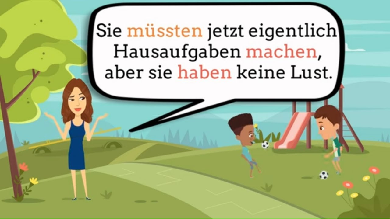 Deutsch lernen B1 - Konjunktiv II -Sätze mit: würden, hätten, wären, könnten, müssten, dürften ...
