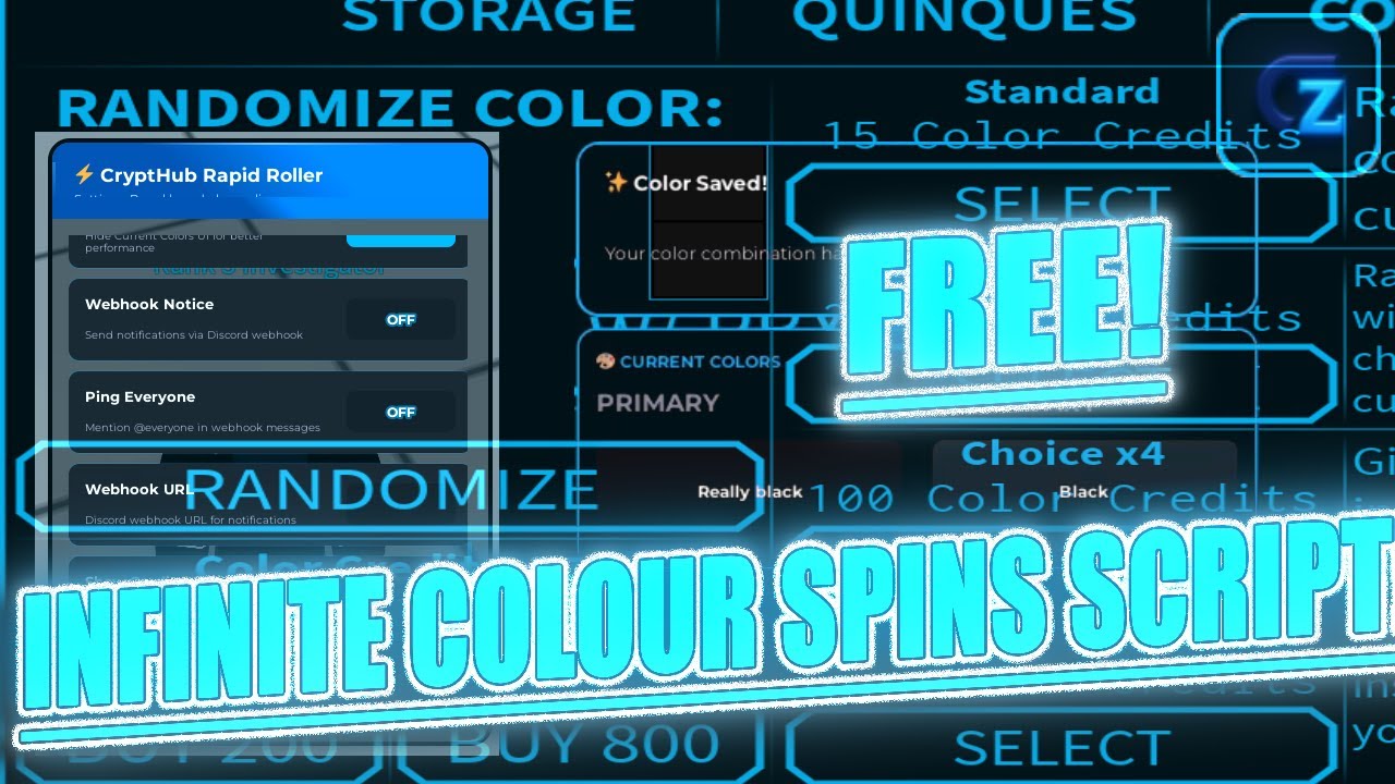 Ro-Ghoul Infinite Color Spins Script! | FREE! | GET ANY COLOUR YOU WANT!