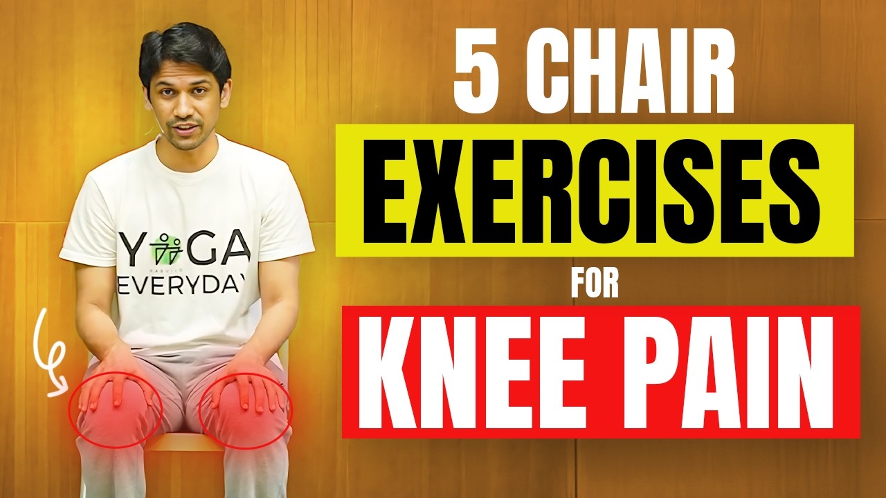 Daily 15-Min Chair Exercise for Knee Pain Relief | Workout at Home | Saurabh Bothra Yoga