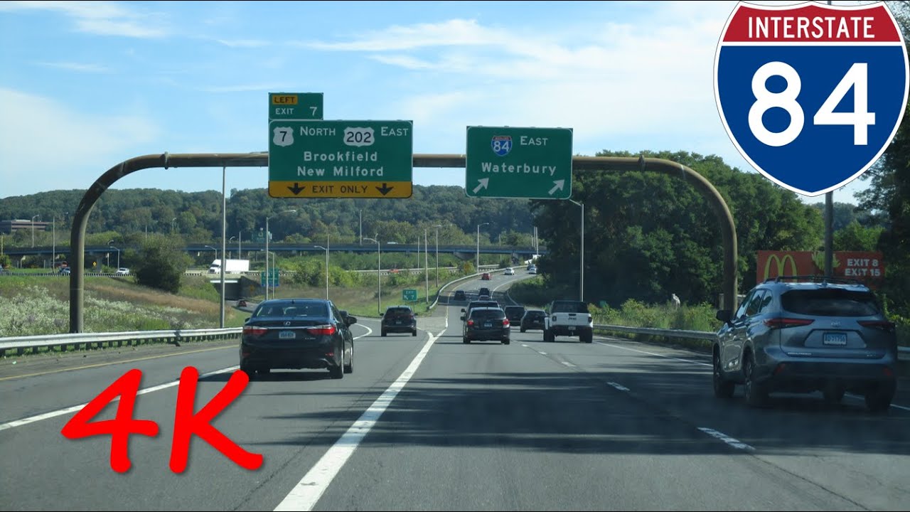⁴ᴷ Interstate 84 (Danbury, CT) eastbound [4K VIDEO]