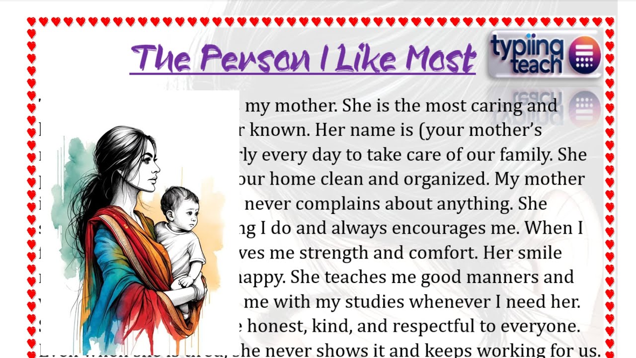 The Person I Like Most Essay Writing In English.