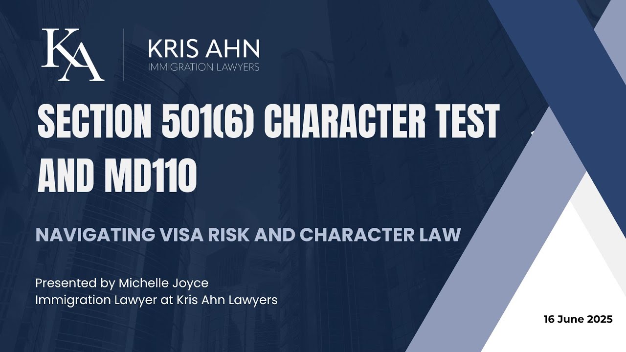 Navigating the Character Test & MD110 | How Character Issues Are Detected and Assessed?